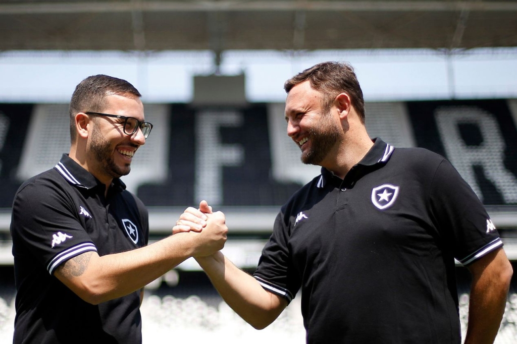 Alessandro Brito, Head Scouting e Andre Mazzuco, diretor executivo de futebol do Botafogo