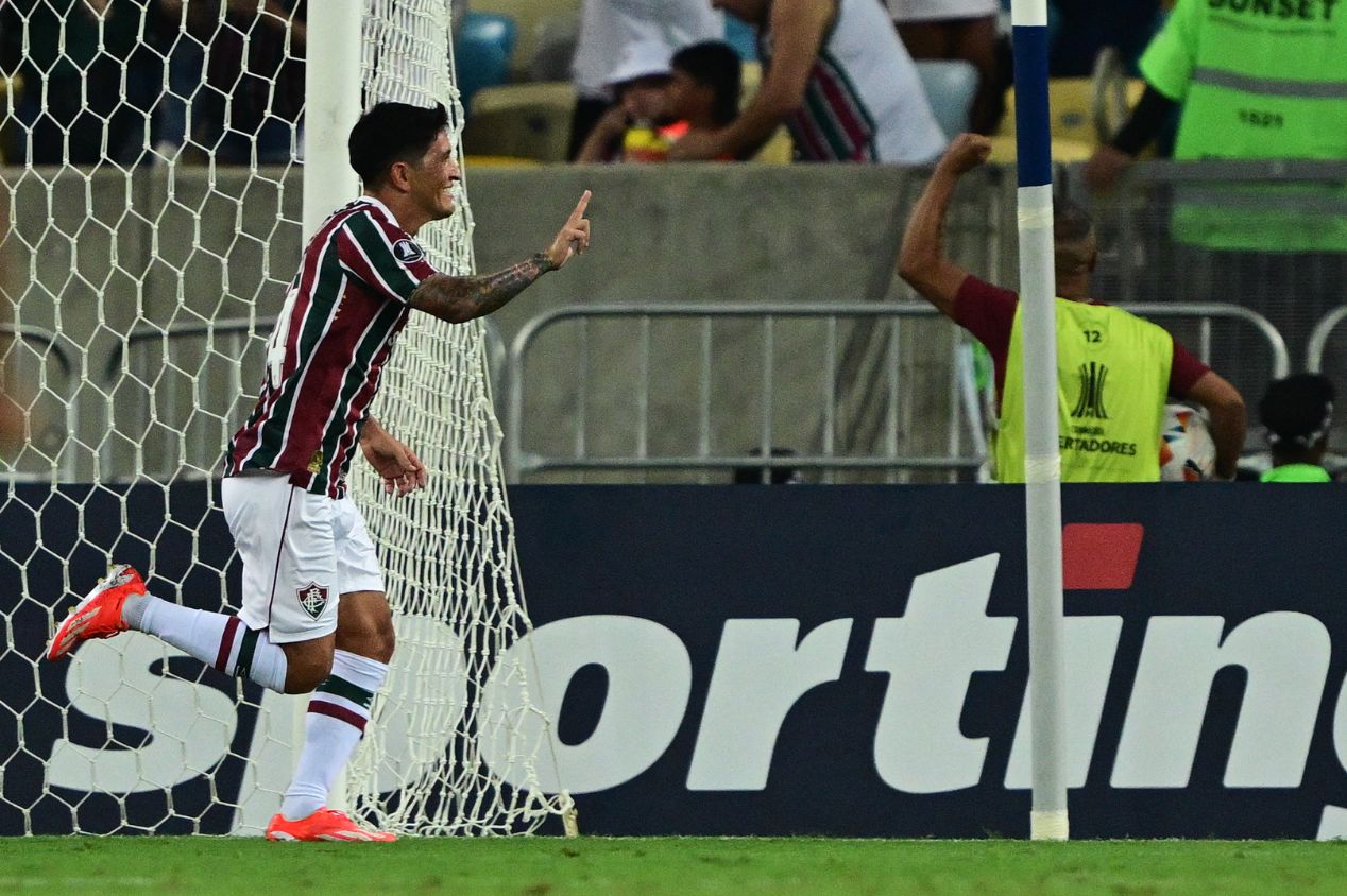 Germán Cano foi o autor do gol que deu a vitória ao Fluminense sobre o Colo-Colo pela Copa Libertadores da América