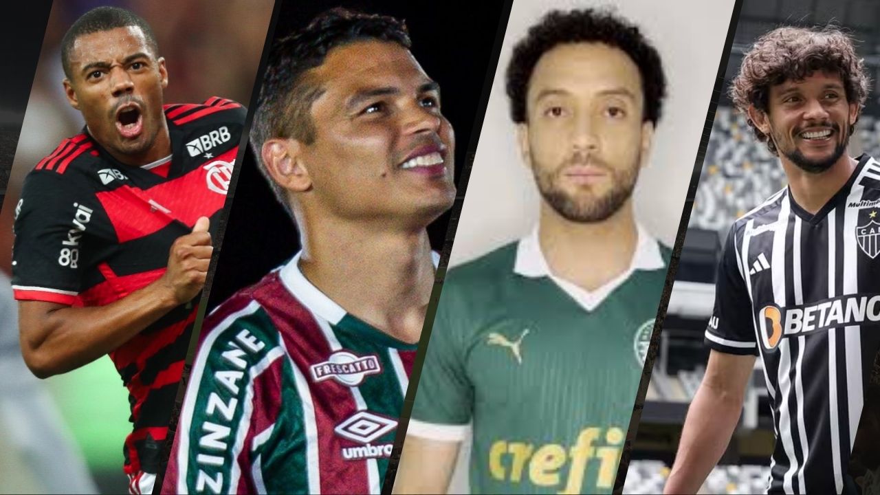 Felipe Anderson, Gustavo Scarpa, Luiz Henrique, Nicolás De La Cruz, Rafael Borré e Thiago Silva desembarcaram no futebol brasileiro em 2024