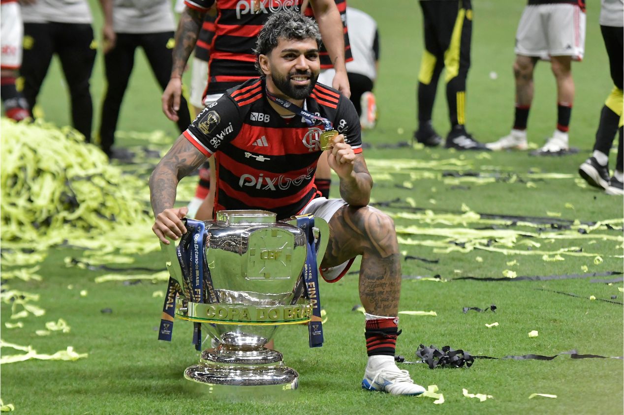 Gabigol anunciou a saída do Flamengo após o título da Copa do Brasil 2024.