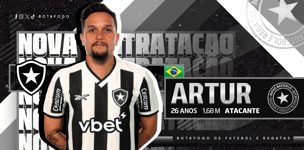 Artur foi anunciado pelo Botafogo neste domingo