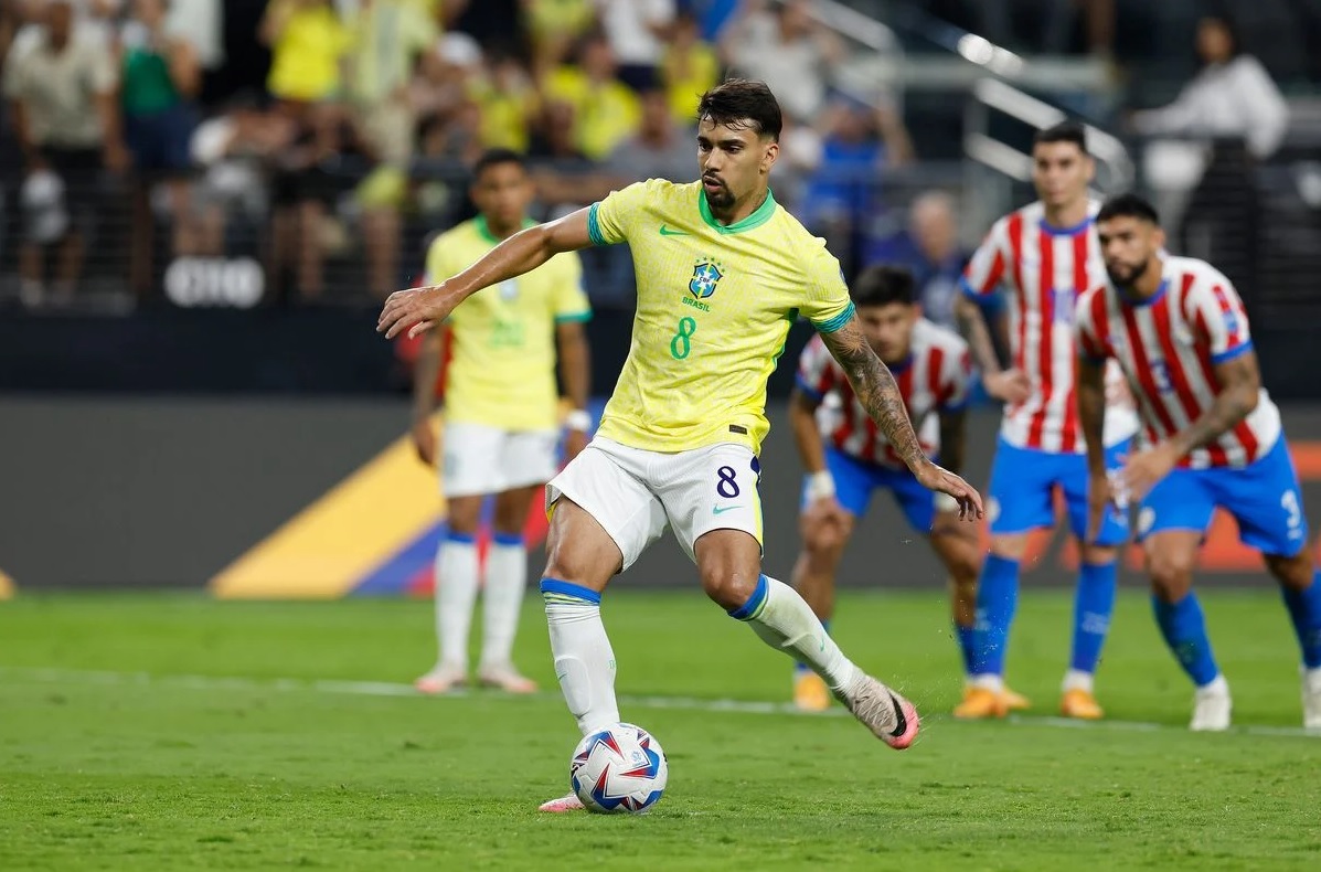 Lucas Paquetá durante a disputa da Copa América