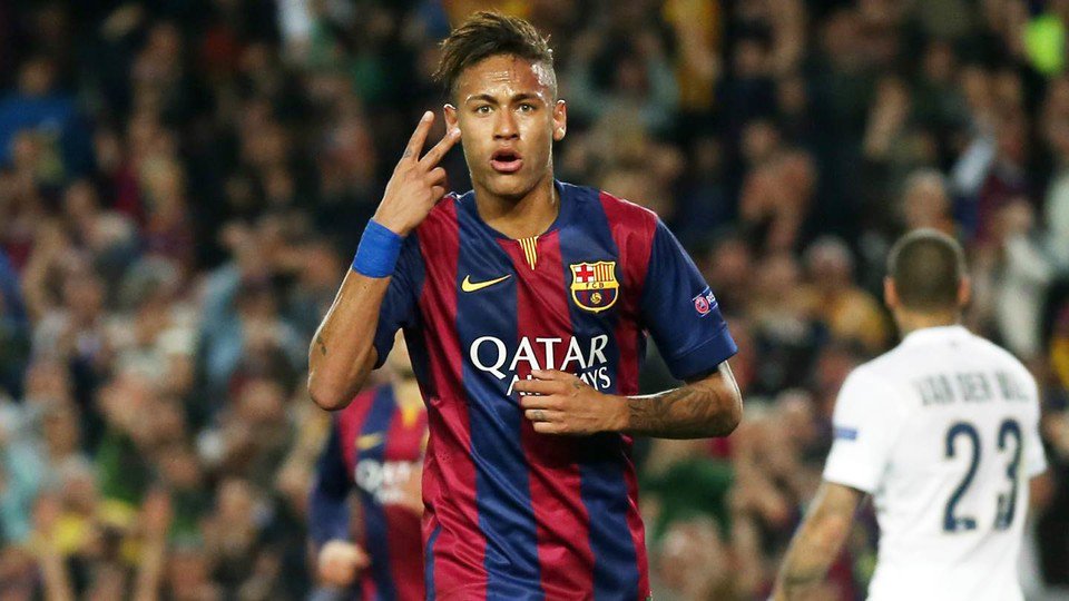 Neymar em sua passagem pelo Barcelona