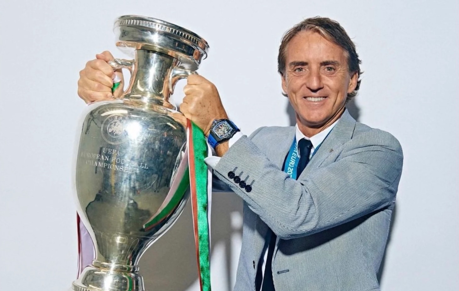 Roberto Mancini foi campeão da Eurocopa