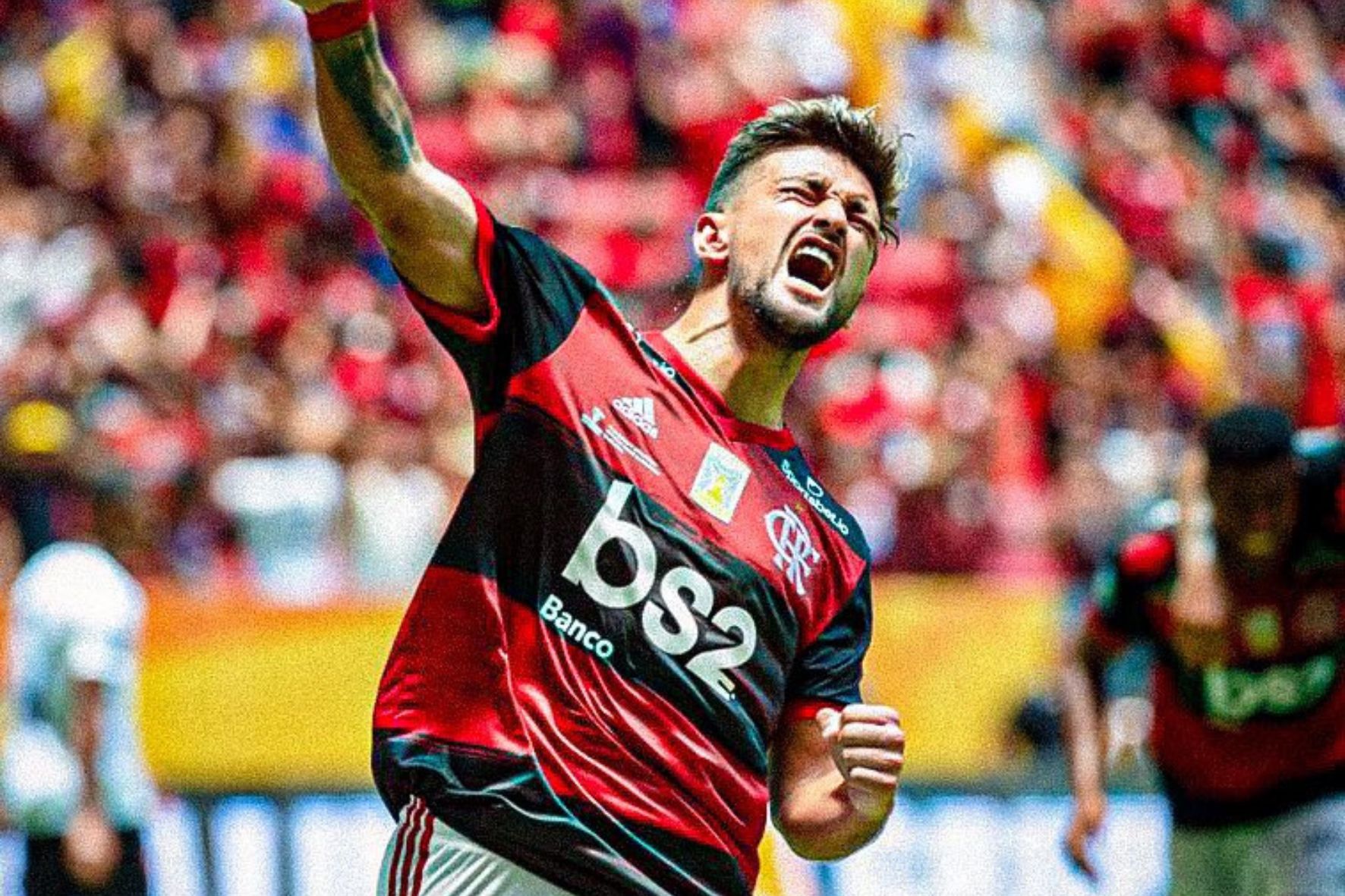 Arrascaeta marcou um dos gols da vitória do Flamengo por 3 a 0 sobre o Athletico, em 2020, na final da Supercopa do Brasil