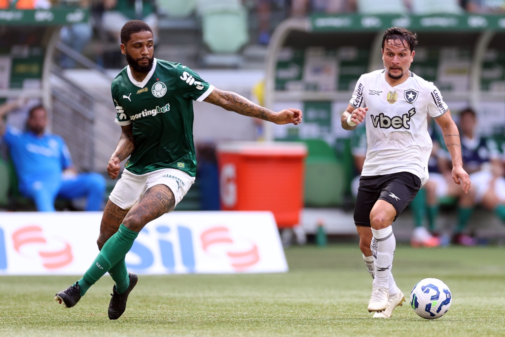 Botafogo enfrentou o Palmeiras, em São Paulo