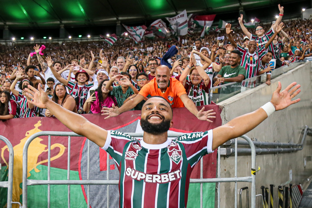 Samuel Xavier foi o autor do gol da vitória do Fluminense contra o Santos, pelo Brasileirão