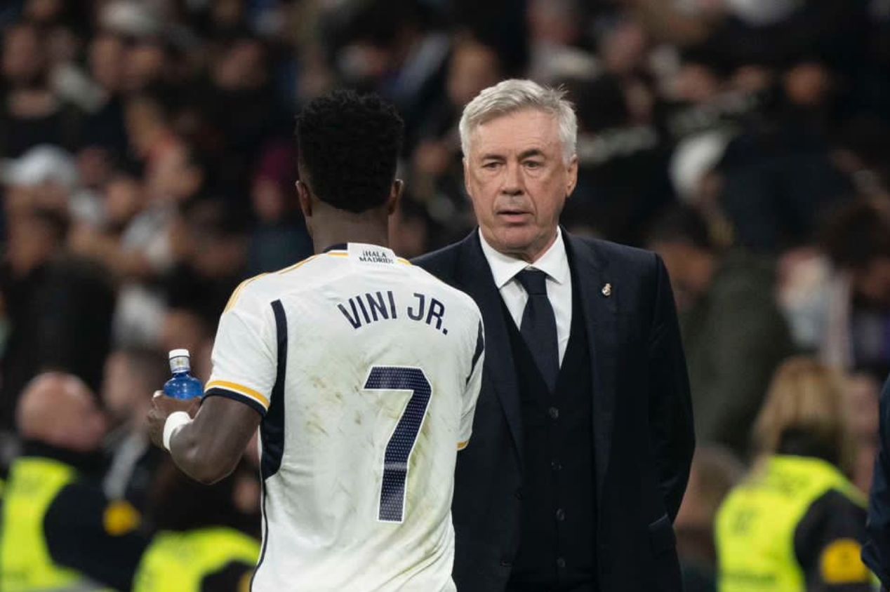"Fez tudo por mim”: Vini Jr. exalta Carlo Ancelotti, novo técnico do Brasil