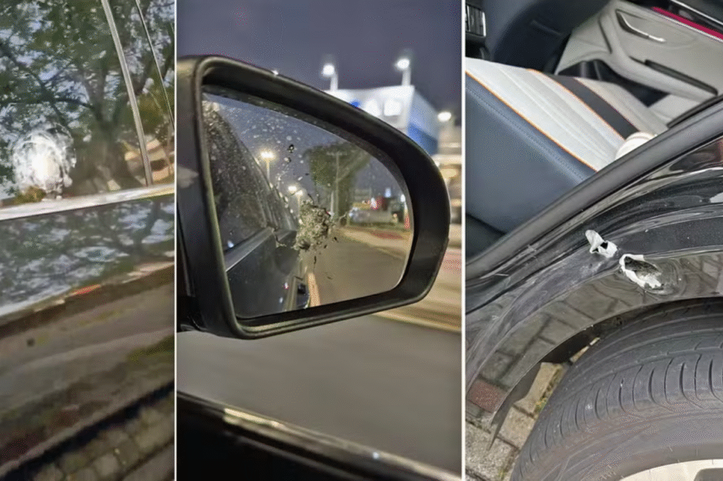 Carro do goleiro Rossi, do Flamengo, foi alvejado em tentativa de assalto