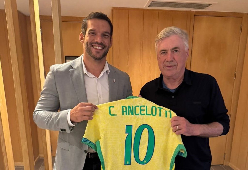 Carlo Ancelotti e Samir Xaud