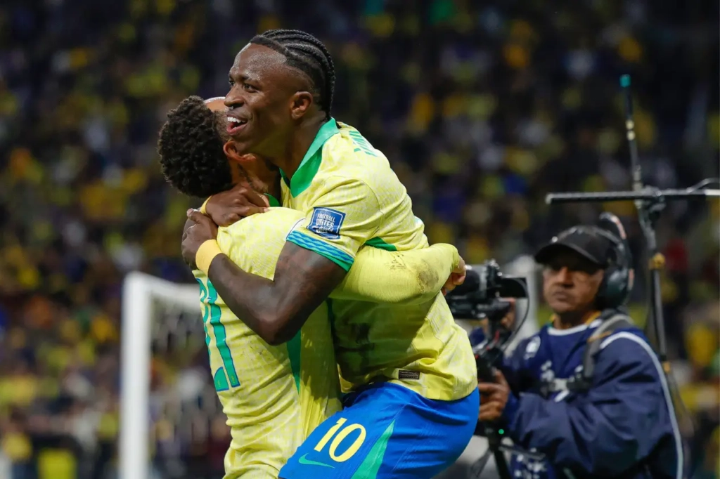 Vinícius Jr abriu o placar na Neo Química Arena para a Seleção Brasileira. Brasil está na Copa do Mundo