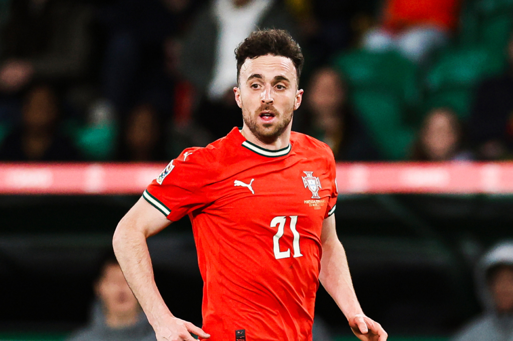 Diogo Jota em ação pela seleção de Portugal