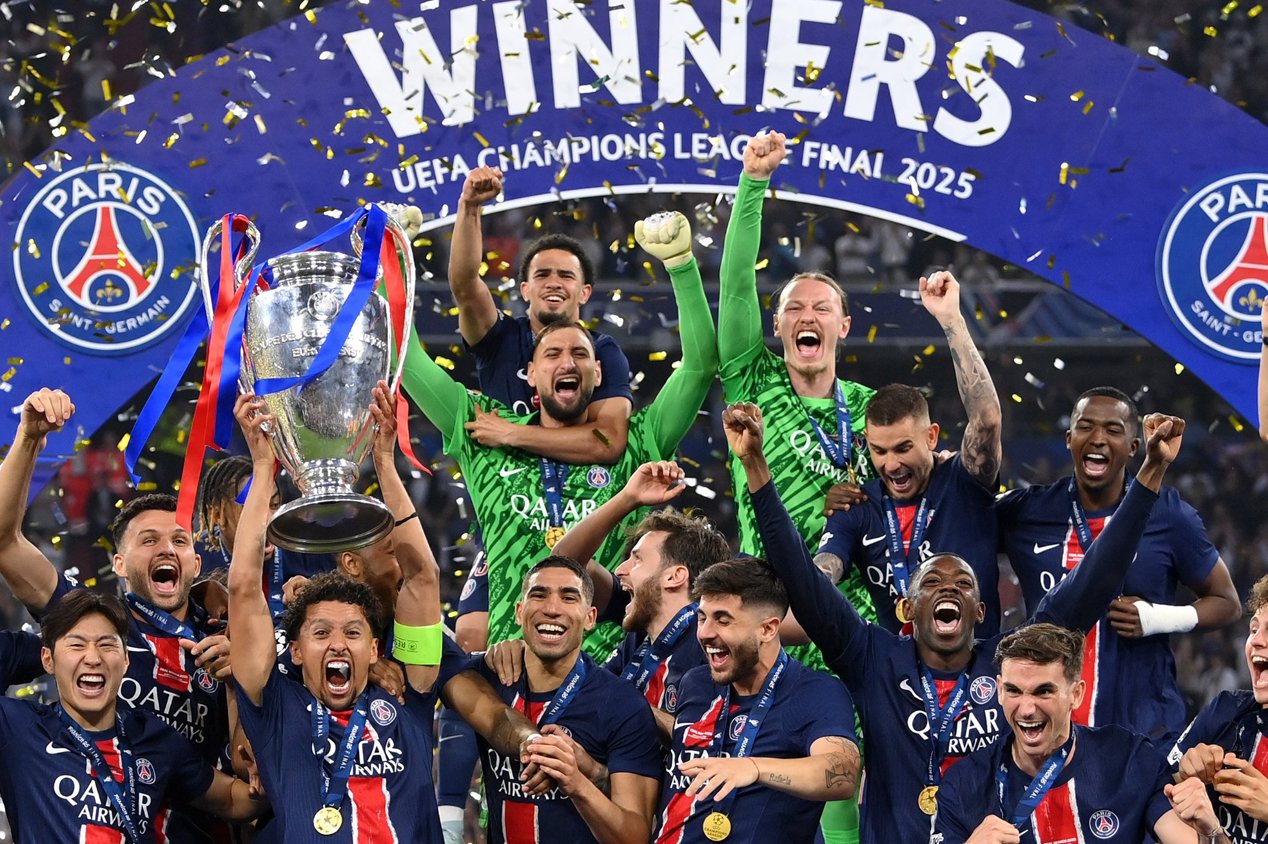 PSG com o título da Liga dos Campeões