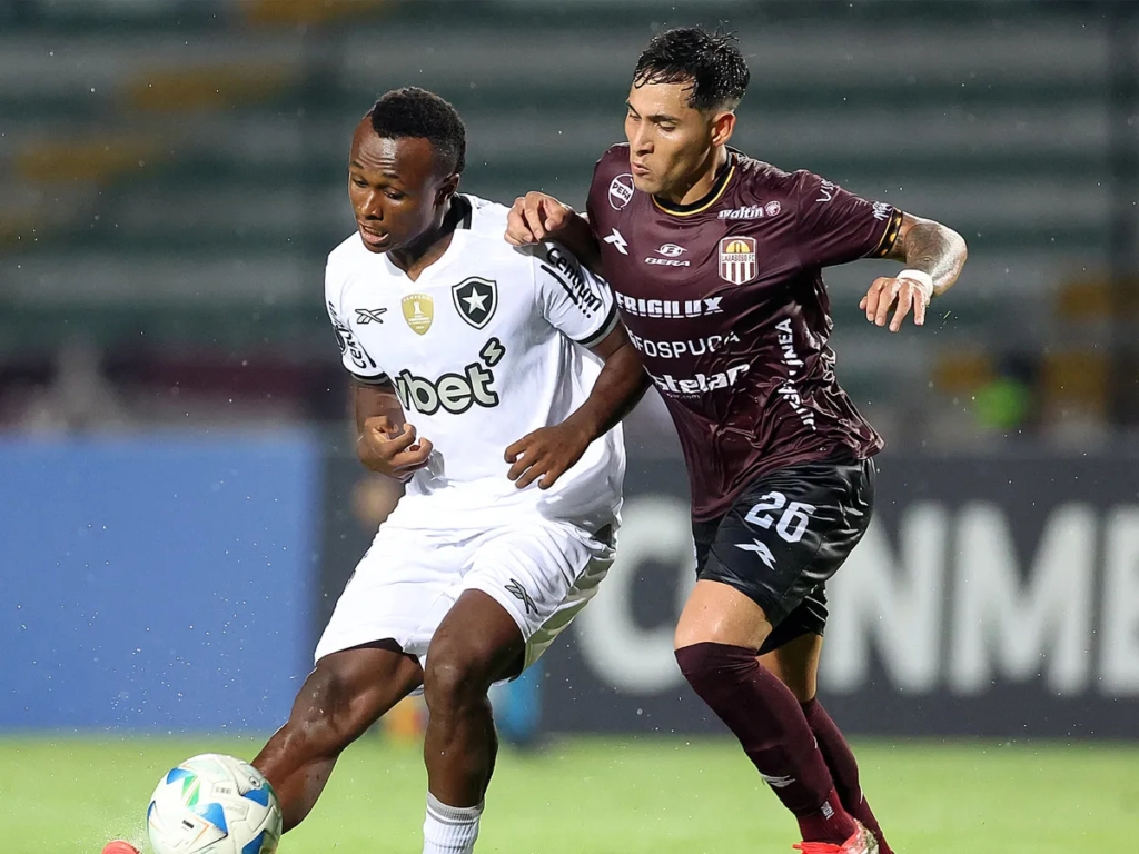 Botafogo no jogo com o Carabobo