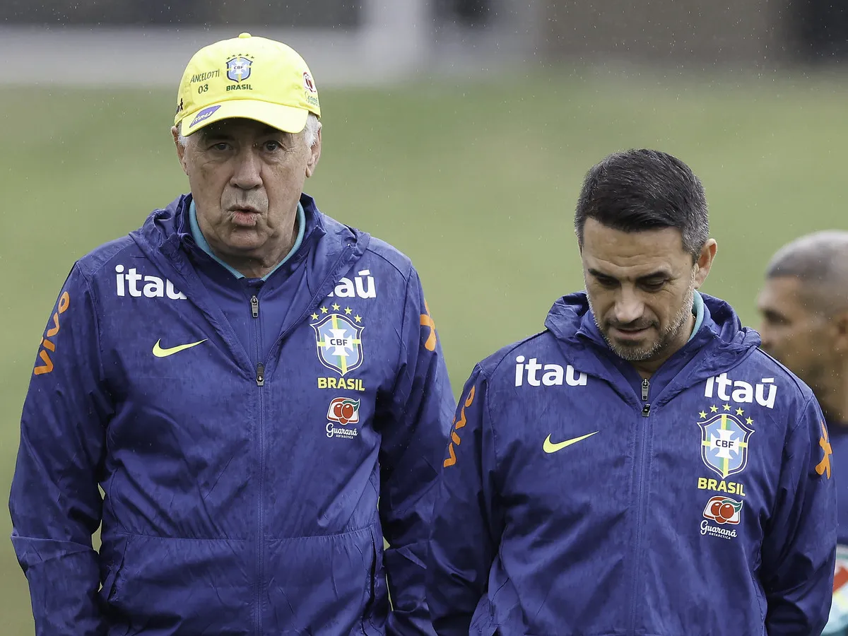 Carlo Ancelotti com Rodrigo Caetano