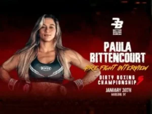 Paula Bittencourt confirma o peso antes da luta pelo cinturão do Dirty Boxing