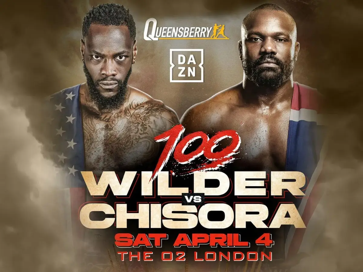Deontay Wilder e Derek Chisora em destaque como protagonistas do duelo peso-pesado marcado para o dia 4 de abril, na O2 Arena, em Londres.
