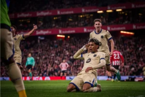 Barcelona vence Athletic Bilbao fora de casa com golaço de Lamine Yamal