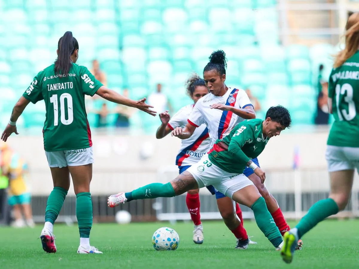 Bahia e Palmeiras empatam sem gols em duelo direto no topo do Brasileirão Feminino