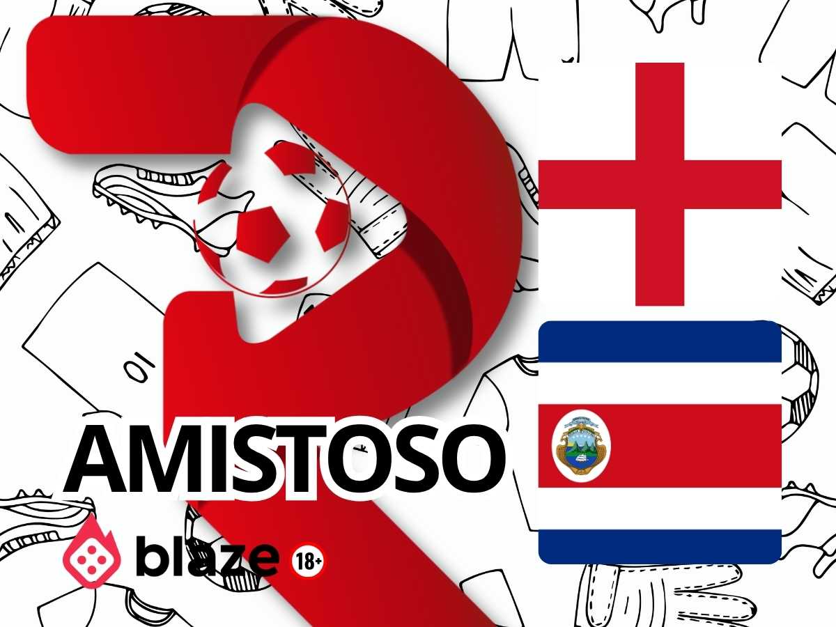 Inglaterra x Costa Rica Palpite - Amistoso Internacional Pré-Copa (10/06)