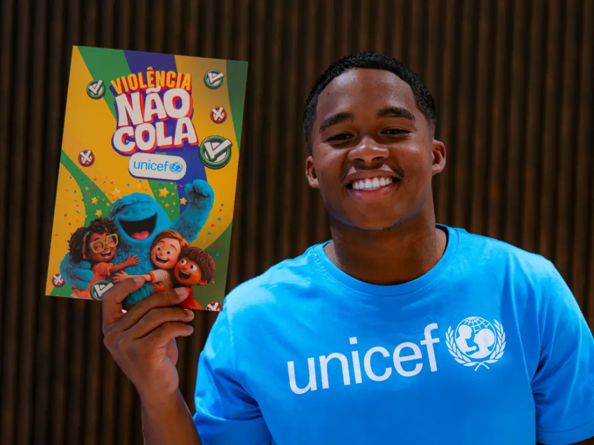 Endrick se torna embaixador da Unicef